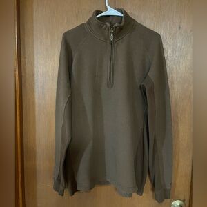 Men's Brown Quarter-Zip Pullover